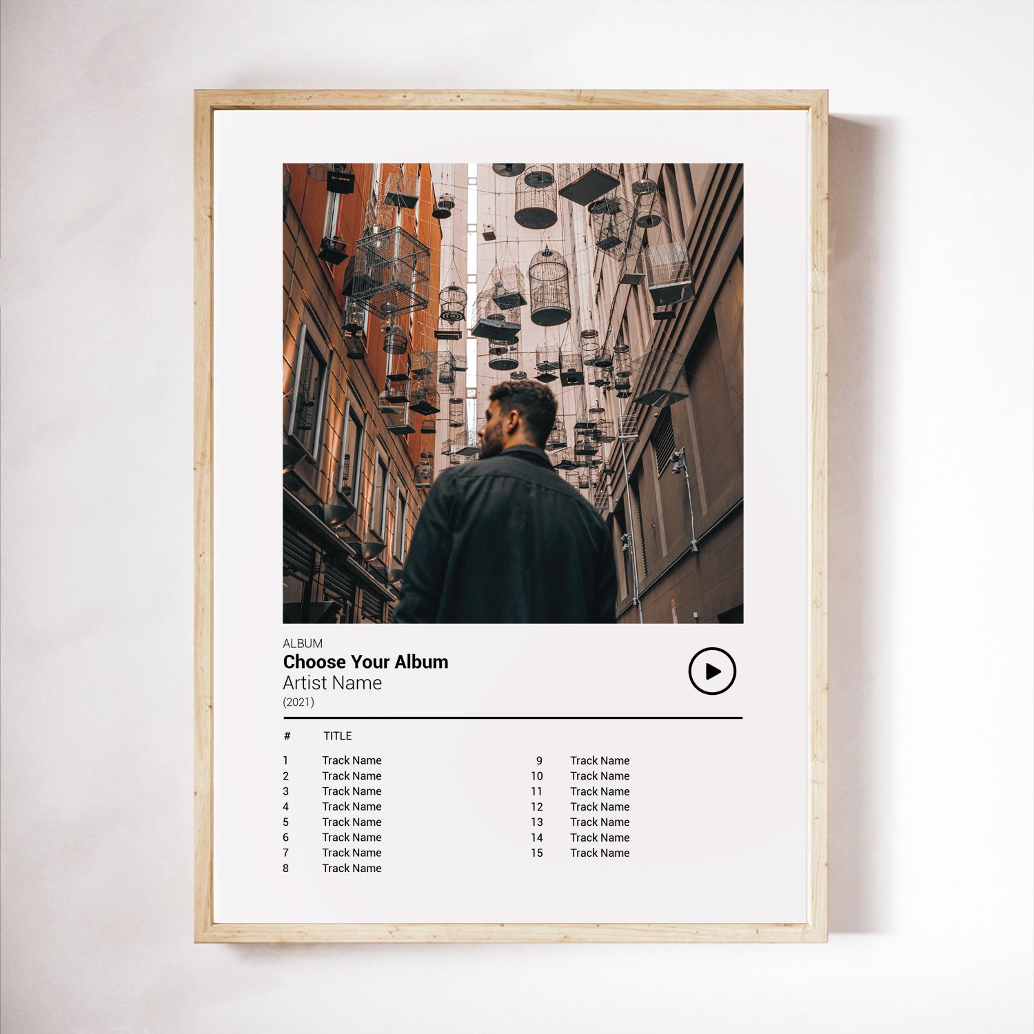 Personalized Spotify Album Poster Cover Song List Music Player