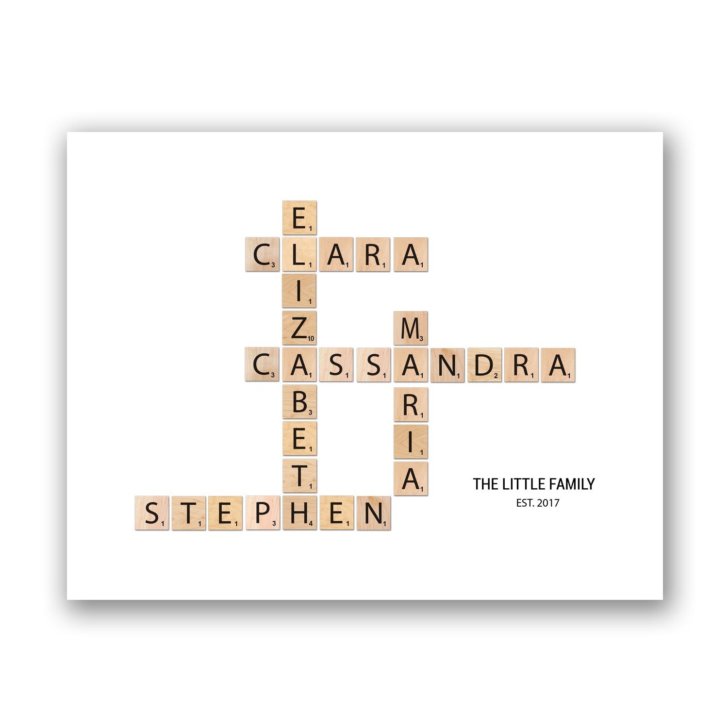 Custom Family Scrabble Tiles
